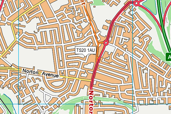 TS20 1AU map - OS VectorMap District (Ordnance Survey)