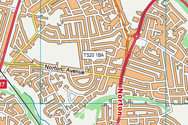 TS20 1BA map - OS VectorMap District (Ordnance Survey)