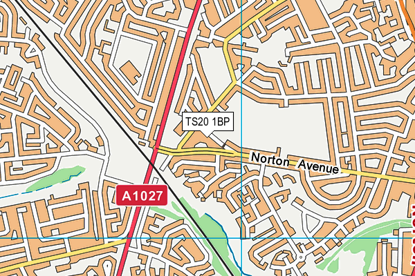 TS20 1BP map - OS VectorMap District (Ordnance Survey)