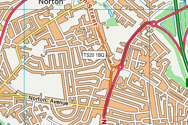 TS20 1BQ map - OS VectorMap District (Ordnance Survey)