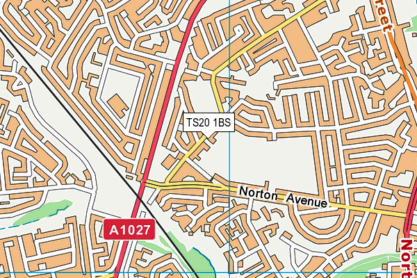 TS20 1BS map - OS VectorMap District (Ordnance Survey)