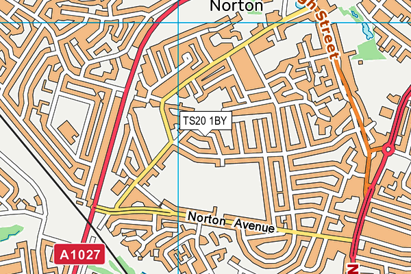 TS20 1BY map - OS VectorMap District (Ordnance Survey)