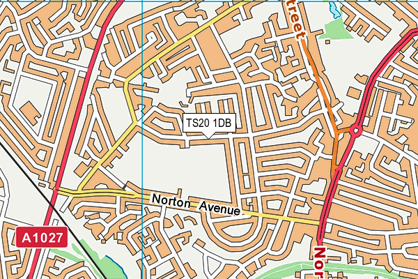 TS20 1DB map - OS VectorMap District (Ordnance Survey)