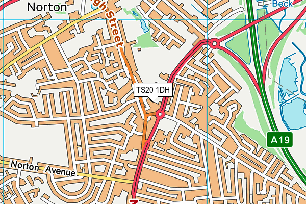 TS20 1DH map - OS VectorMap District (Ordnance Survey)