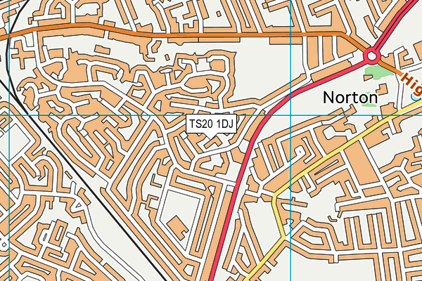 TS20 1DJ map - OS VectorMap District (Ordnance Survey)