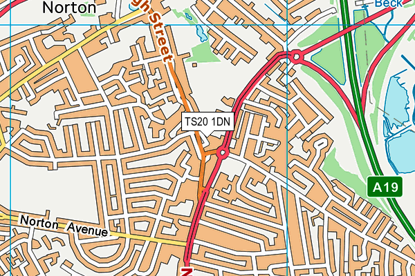 TS20 1DN map - OS VectorMap District (Ordnance Survey)