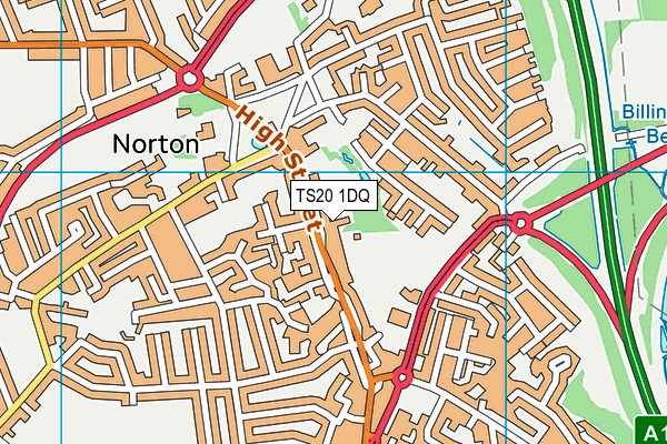 TS20 1DQ map - OS VectorMap District (Ordnance Survey)