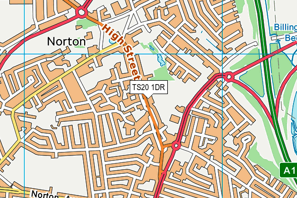 TS20 1DR map - OS VectorMap District (Ordnance Survey)