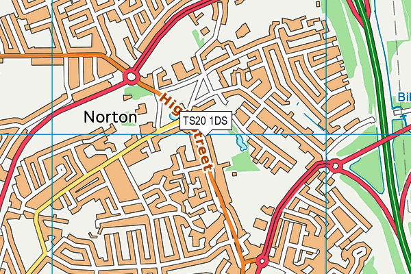 TS20 1DS map - OS VectorMap District (Ordnance Survey)
