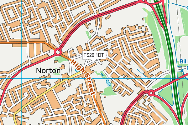 TS20 1DT map - OS VectorMap District (Ordnance Survey)