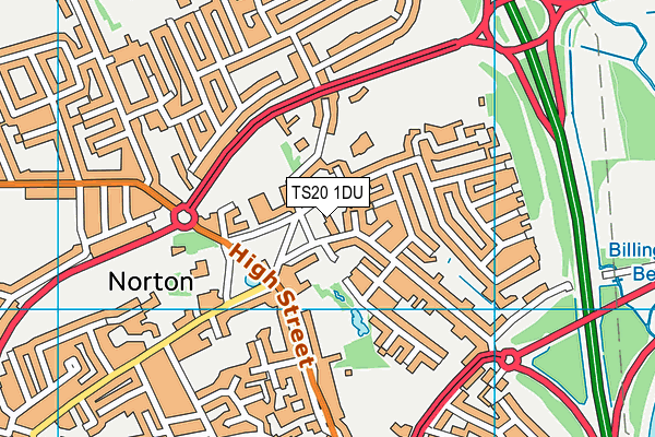 TS20 1DU map - OS VectorMap District (Ordnance Survey)