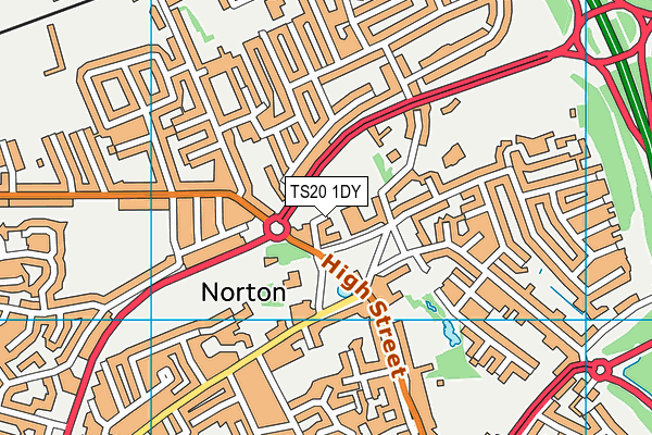 TS20 1DY map - OS VectorMap District (Ordnance Survey)