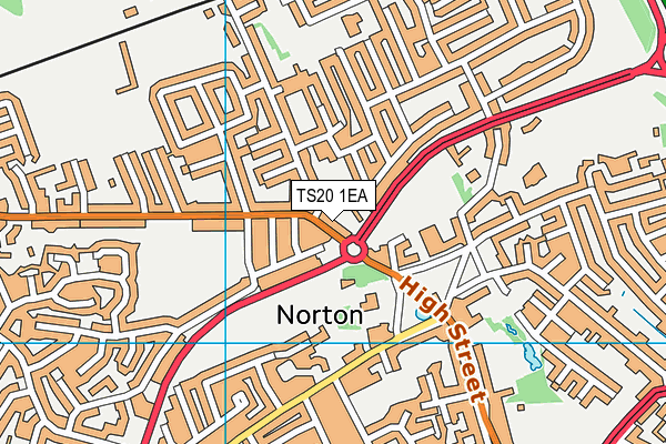 TS20 1EA map - OS VectorMap District (Ordnance Survey)