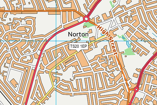 TS20 1EP map - OS VectorMap District (Ordnance Survey)