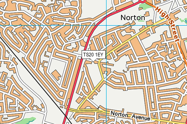 TS20 1EY map - OS VectorMap District (Ordnance Survey)