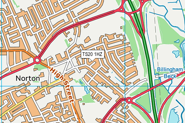 TS20 1HZ map - OS VectorMap District (Ordnance Survey)