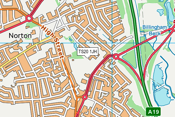 TS20 1JH map - OS VectorMap District (Ordnance Survey)