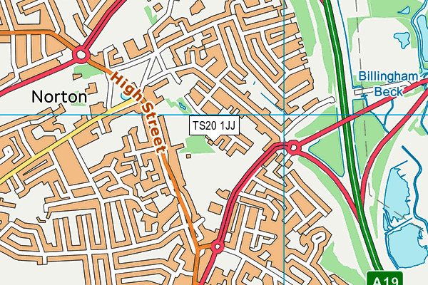 TS20 1JJ map - OS VectorMap District (Ordnance Survey)