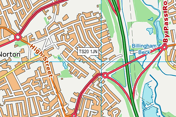 TS20 1JN map - OS VectorMap District (Ordnance Survey)