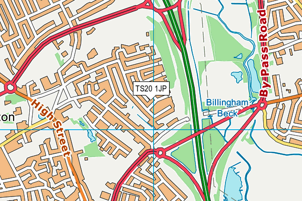 TS20 1JP map - OS VectorMap District (Ordnance Survey)