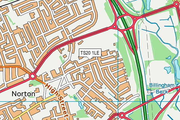 TS20 1LE map - OS VectorMap District (Ordnance Survey)