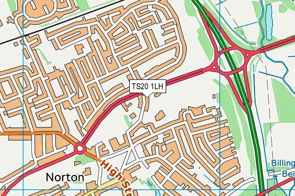 TS20 1LH map - OS VectorMap District (Ordnance Survey)