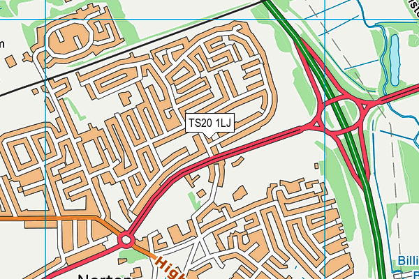 TS20 1LJ map - OS VectorMap District (Ordnance Survey)