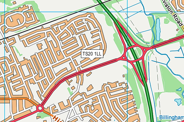 TS20 1LL map - OS VectorMap District (Ordnance Survey)