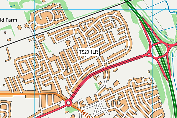 TS20 1LR map - OS VectorMap District (Ordnance Survey)
