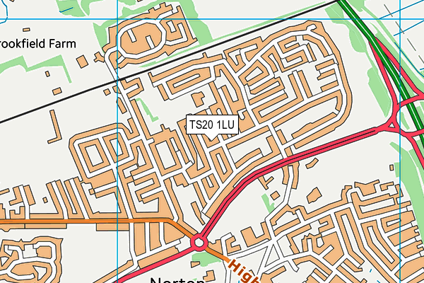 TS20 1LU map - OS VectorMap District (Ordnance Survey)