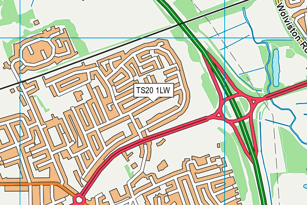 TS20 1LW map - OS VectorMap District (Ordnance Survey)