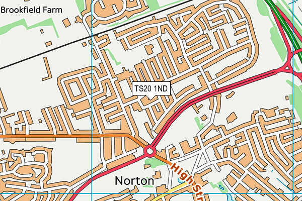 TS20 1ND map - OS VectorMap District (Ordnance Survey)