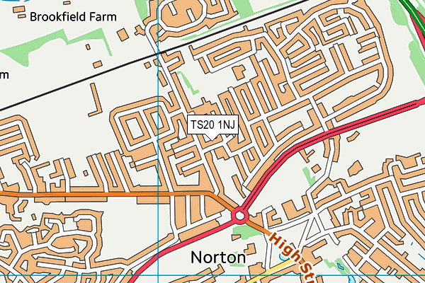 TS20 1NJ map - OS VectorMap District (Ordnance Survey)