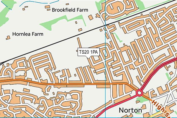 TS20 1PA map - OS VectorMap District (Ordnance Survey)