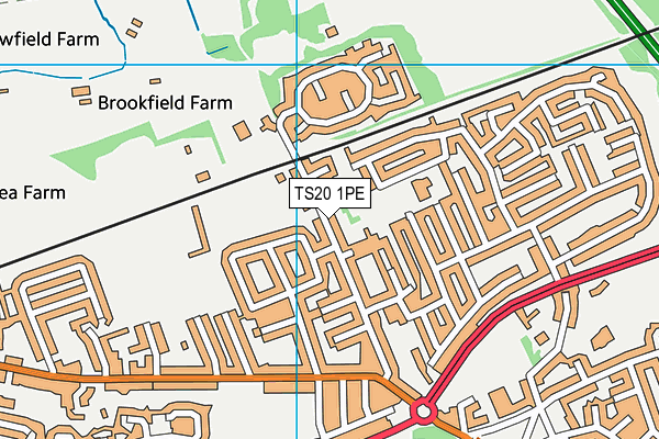 Norton Sports Complex map (TS20 1PE) - OS VectorMap District (Ordnance Survey)