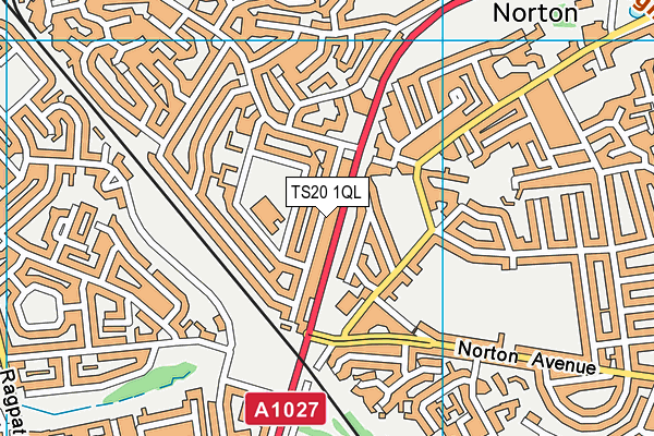 TS20 1QL map - OS VectorMap District (Ordnance Survey)
