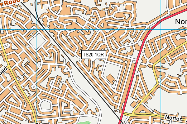 TS20 1QR map - OS VectorMap District (Ordnance Survey)