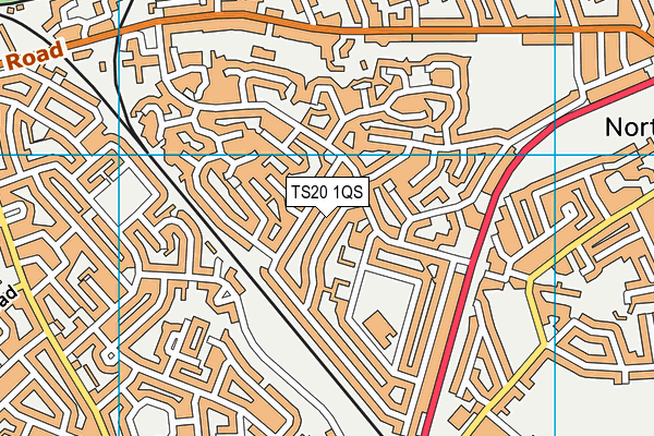 TS20 1QS map - OS VectorMap District (Ordnance Survey)