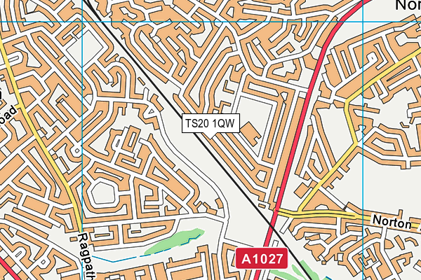 TS20 1QW map - OS VectorMap District (Ordnance Survey)