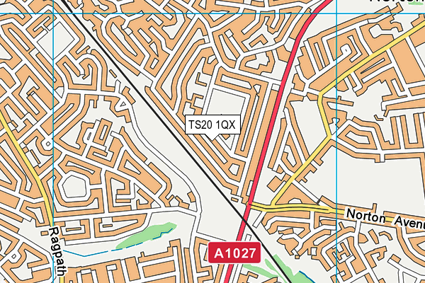 TS20 1QX map - OS VectorMap District (Ordnance Survey)