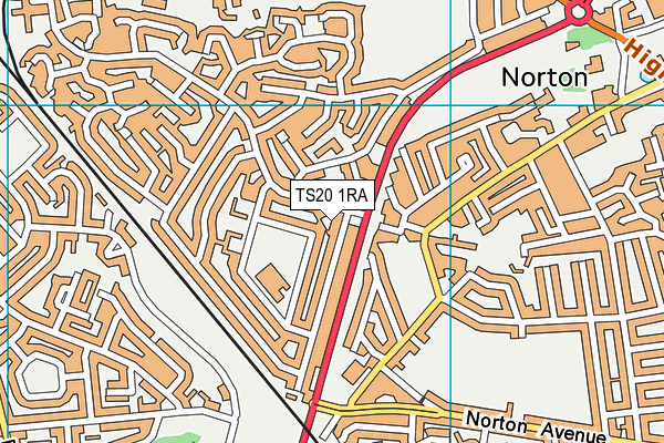 TS20 1RA map - OS VectorMap District (Ordnance Survey)