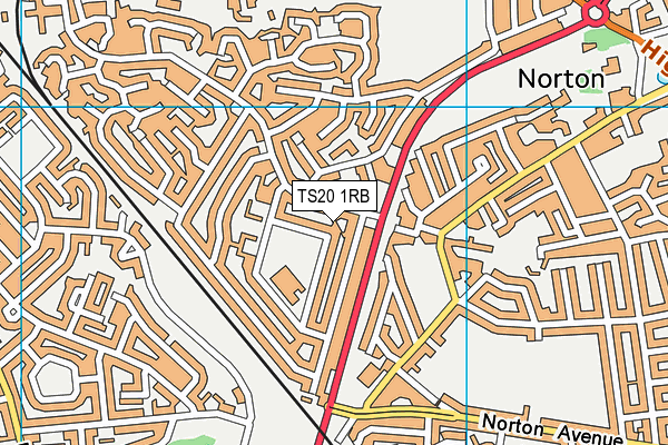 TS20 1RB map - OS VectorMap District (Ordnance Survey)