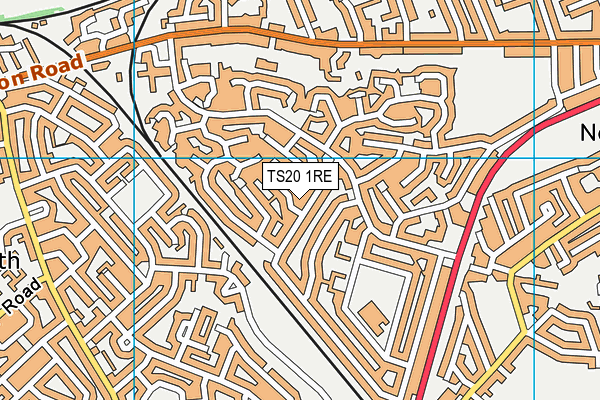 TS20 1RE map - OS VectorMap District (Ordnance Survey)
