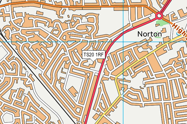 TS20 1RF map - OS VectorMap District (Ordnance Survey)