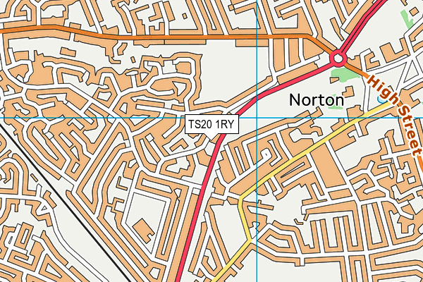 TS20 1RY map - OS VectorMap District (Ordnance Survey)