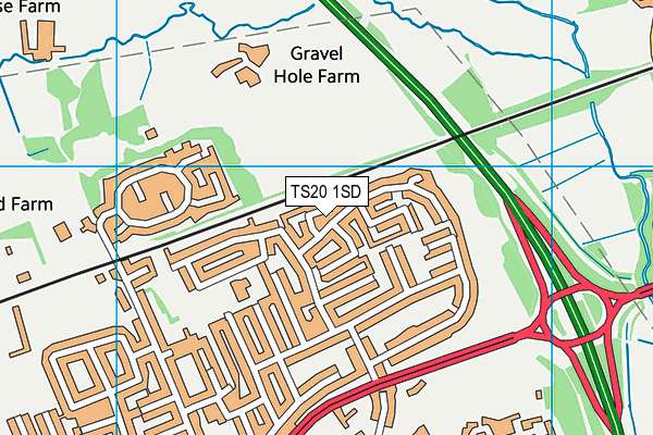 TS20 1SD map - OS VectorMap District (Ordnance Survey)