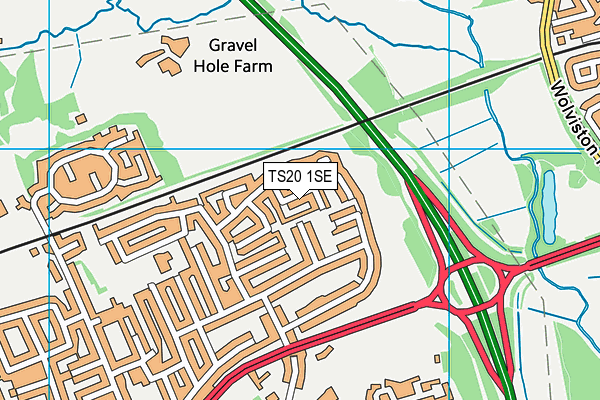 TS20 1SE map - OS VectorMap District (Ordnance Survey)