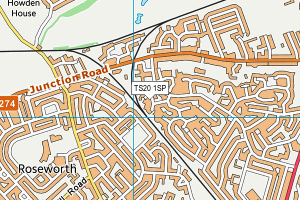 TS20 1SP map - OS VectorMap District (Ordnance Survey)