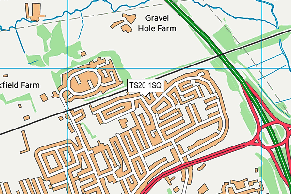 TS20 1SQ map - OS VectorMap District (Ordnance Survey)