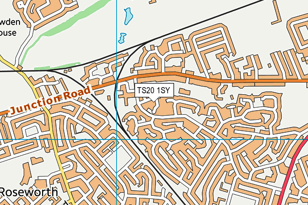 TS20 1SY map - OS VectorMap District (Ordnance Survey)